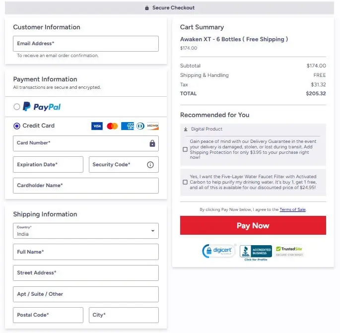 Awaken XT Checkout